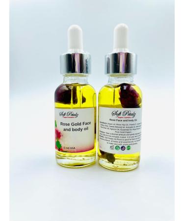 Buy Soft Petalz Rose Gold Facial Oil - Nourishing & Hydrating Skincare | International Shipping Available - Buy Online on GoSupps.com