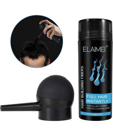 Hair Building Fibers mewmewcat 27.5g Hair Building Fibers with Spray Applicator Even Fine Spraying Full Hair Instantly for Fuller Thicker Natural-Looking Hair Black - Buy Online on GoSupps.com