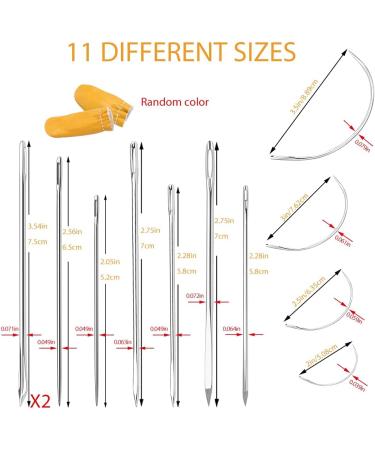 UOOU 12 Pcs Heavy Duty Sewing Needles Kit - Triangular, Sack & Hand Needles for Upholstery, Leather, Carpet & Canvas Repair - Buy Online on GoSupps.com