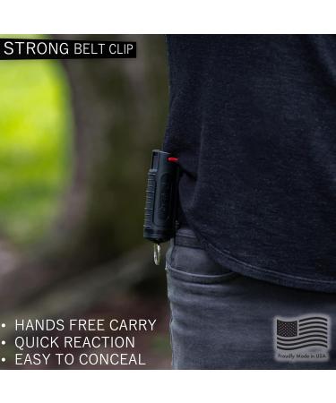 Police Magnum Keychain Pepper Spray Self Defense Belt Clip Holder - 3 Pack | Made in USA | Maximum Strength OC with Dye | Small Safety Key Chains for Men & Women - Buy Online on GoSupps.com