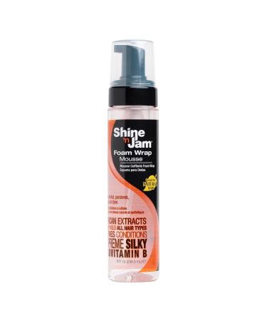 Ampro Pro Styl Styling Gel - Enriched with Aloe and African Extracts - Provides Strong Hold on All Hair Types - Perfect for Natural Tresses and Synthetic Extensions - 8 oz Foam Wrap Mousse