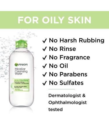Garnier SkinActive Micellar Cleansing Water Mattifying for Oily Skin 13.5 fl. oz. | International Shipping Available - Buy Online on GoSupps.com
