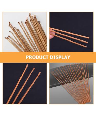 Buy Cabilock Bamboo Ear Cleaning Picks Wood Ear Wax Remover Spoon | Eco-Friendly Ear Care Tool 17x0.2cm - Buy Online on GoSupps.com