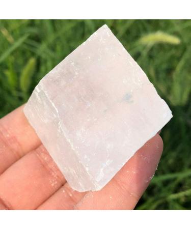 Acxico 2 pcs 50g+ Natural Iceland Spar Crystal Calcite Mineral Ornaments - Degaussing for Positive Energy - Buy Online on GoSupps.com