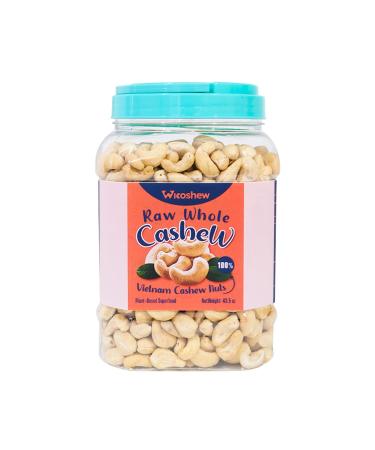 Wicoshew Vietnamese Cashews, 14/28/43,5 oz, Healthy Snacks, Protein Snacks, Organic Cashews Bulk (RAW WHOLE CASHEW, Size M (1.75 Pound)) RAW WHOLE CASHEW Size M (1.75 Pound )