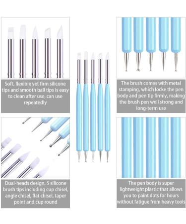 EMAGEREN 10 Dotting Tools Painting Brushes Set Nail Art Double Sided Dotting Tool Nail Art Rock Painting Pen Nail Art Dotting Pen Nail Art Brushes Set for Rock Painting Embossing Art Pottery Craft - Buy Online on GoSupps.com