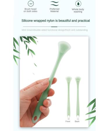 Dcniyt Tongue Scrapers - Soft Silicone Head Portable Non-Slip Tongue Cleaners for Fresh Breath (Orange & Green) | Gentle Oral Care - Buy Online on GoSupps.com