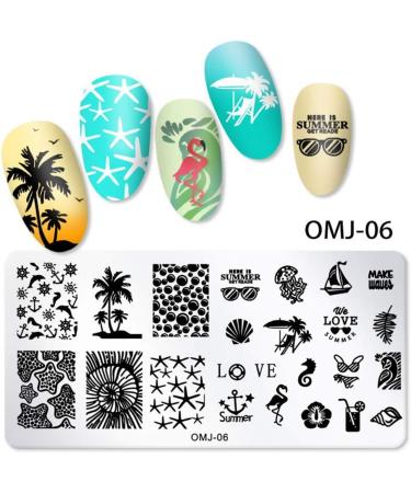 Fidgetfidget Christmas Nail Stamp Template - Christmas Tree & Butterfly Design Manicure Art Plate OM-J 06 | International Shipping Available - Buy Online on GoSupps.com