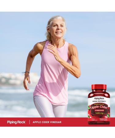 Piping Rock Apple Cider Vinegar Capsules | 1600mg High Potency ACV Supplement | 150 Vegetarian Non-GMO Pills | Gluten-Free Extra Strength - Buy Online on GoSupps.com