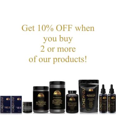 Schizandu Organics Activated Coconut Charcoal Capsules - 100% Pure Detox - Non GMO | 210 Pills - Detoxification, Teeth Whitening, Digestive Health, Hangover Prevention - Buy Online on GoSupps.com