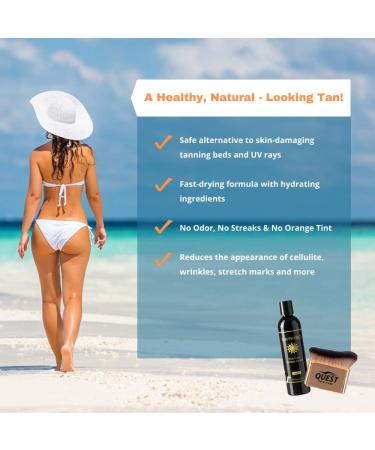 Tan Physics True Color Sunless Tanner 8 fl oz with Self Tanner Brush | Quest Skin Care - Buy Online on GoSupps.com