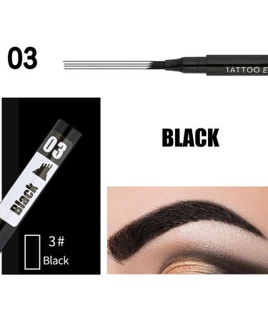 Brow Definers - Eyebrow Contouring Sweatproof Pencil - Eyebrow Contouring Supplies for Working Home Traveling Dating Gathering Shakven 3# Black - Buy Online on GoSupps.com
