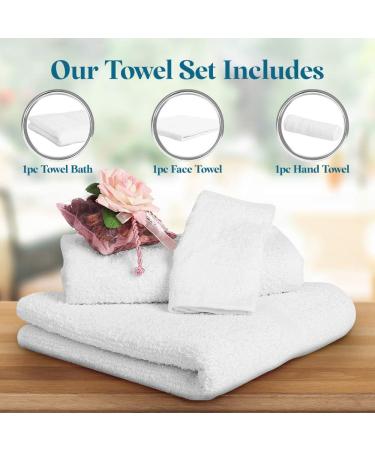 JMR 12 Pack Cotton Bath Towels 20x40-Hotel Multi-Purpose Towels for Commercial and Home Use-Soft  Lightweight  Absorbent  and Quick Drying Bath Towels for Pool  Gym  or Spa (White 20x40-12 Pcs) 20X40 White-12 Pcs -12s - Buy Online on GoSupps.com