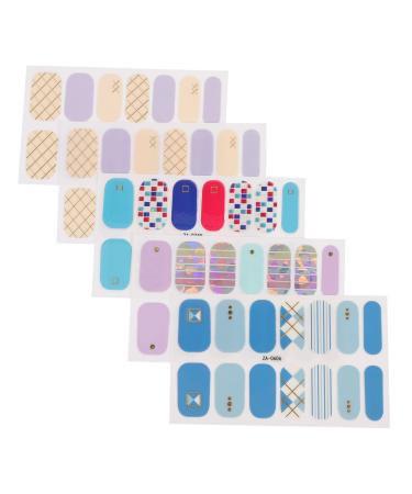 Lurrose Nail Molding Gel Nail Polish Wraps U as Sheets Nail Strips Sticker Adhesive Nail Polish Stickers Ultra-thin Nail Decal Calcomanias Para 5 Nail Polish Decals Nail Art Wraps