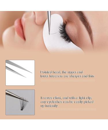Premium Stainless Steel Eyelash Extension Tweezers - Straight Pointed Nail Art & Care Tool | SS-SA Fine Handle - Buy Online on GoSupps.com