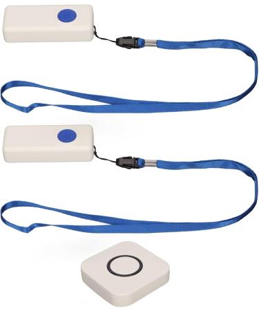 Pusokei Wireless Call Button System for Seniors - 2 Transmitters 1 Receiver 4 Volume Levels 330m Range - Ideal for Nursing Staff & Elder Care - Buy Online on GoSupps.com