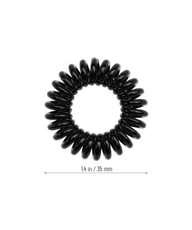54 Pcs Black Spiral Hair Ties - Waterproof Plastic Coil Hair Ties for Women Girls | No Damage Crease Pull Hair Coils | Thin Curly Hair Bobbles Ponytail Holders - Buy Online on GoSupps.com