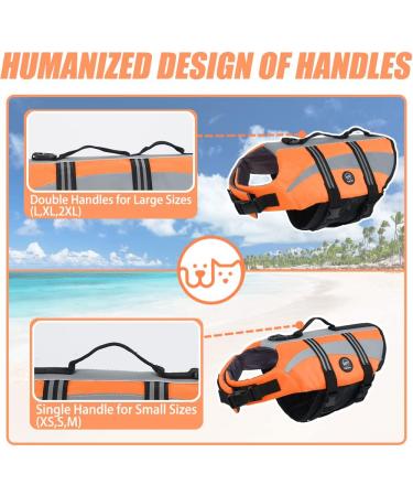 Emust Dog Lifeguard Life Jacket - Premium Floating Vest for Small Medium & Large Dogs | Swim Safe with Bright Orange XL Design - Buy Online on GoSupps.com