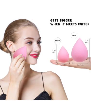 6 Pcs Makeup Blender Beauty Sponge Set - Latex-Free Sponges for Liquid, Cream, and Powder Foundation - Super Soft Beauty Blender Set in Light Pink - Buy Online on GoSupps.com