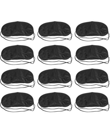 Shapenty Black Eye Mask Shade Cover Blindfold for Sleep, Travel, and Relaxation - 12PCS - Buy Online on GoSupps.com