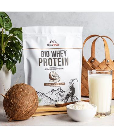 Alpenpower Bio Whey Protein Coconut 1 kg - 100% Natural Ingredients No Additives - Premium CFM Protein Powder from Organic Alpine Milk - Buy Online on GoSupps.com