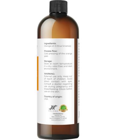 Orange Essential Oil by Velona - 32 Fl Oz | Therapeutic Grade | for Aromatherapy Diffuser Massage Skincare Haircare Soapmaking | Undiluted - Buy Online on GoSupps.com