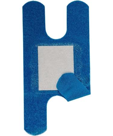 300 Blue Metal Detectable Adhesive Knuckle Bandages - Latex Free breathable non-stick pad for First Aid & Wound Care - Ideal for Food Service - Pack of 300 - Buy Online on GoSupps.com