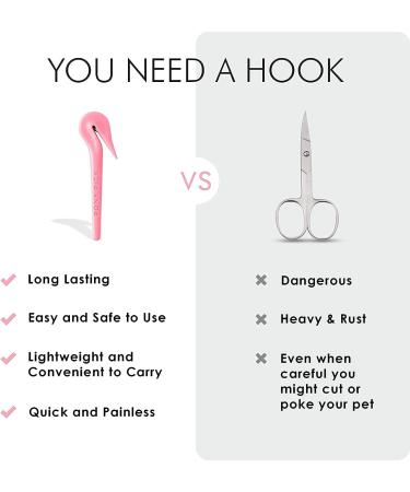 PET Pick by Pony Pick - Pet Hair Elastic Cutter | 3 Pack with 50 Clear Elastics - Grooming Tool for Dogs & Pets - Buy Online on GoSupps.com