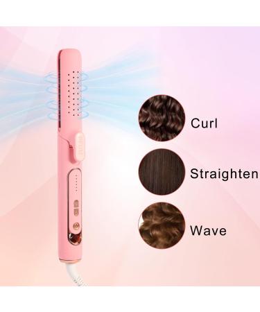 Pro 360 Airflow Hair Straightener & Curling Iron 2-in-1 | Titanium Flat Iron for Long-Lasting Curls & Straight Styles | Dual Voltage & Adjustable Temps | Perfect Hair Styling Tool - Buy Online on GoSupps.com