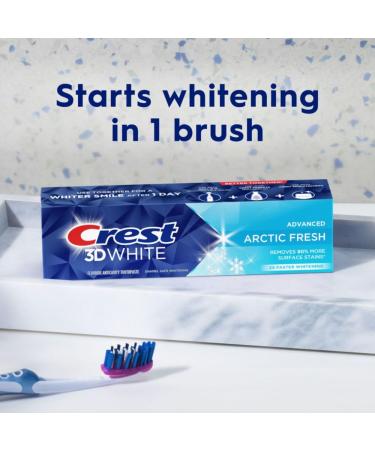 Crest 3D White Advanced Teeth Whitening Toothpaste Arctic Fresh 3.3 oz Pack of 3 3.3 Ounce (Pack of 3) - Buy Online on GoSupps.com