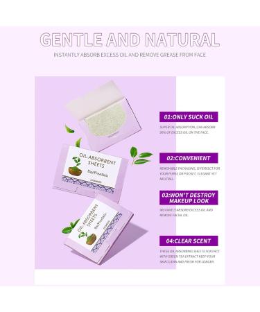 Oil Absorbing Sheets Roller | Natural Green Tea Blotting Paper - 100 Oil Absorbing Sheets Face Blotting Sheets for Removing Oil Grease & Preventing Blackheads  - Buy Online on GoSupps.com