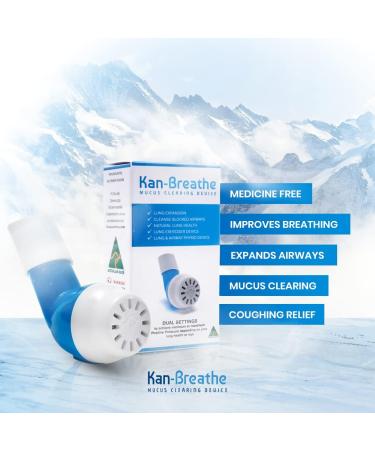 KAN-BREATHE Natural Lung Exerciser & Mucus Removal Device - Naturally Clear Mucus from Airways & Improve Lung Capacity with This Opep Respiratory Breathing Exercise Device - Made in Australia Blue - Buy Online on GoSupps.com