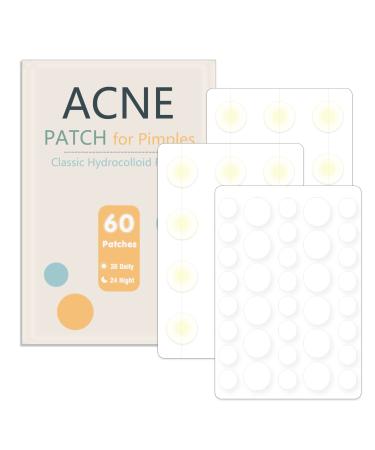 LacyMC 60 Patches Acne Patches Size 8mm & 12mm Hydrocolloid Dressing Cover Dots for Spots Pimple Patches