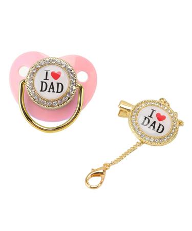 Stylish Rhinestone Silicone Baby Pacifier - Perfect for 6-18 Months | Pink Baby Utensils - Buy Online on GoSupps.com