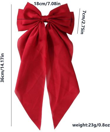 Big Hair Bows Bow Hair Clips Multifunctional Hair Ribbon Bow Clips with Spring Metal Hair Clip Hair Bows for Women Girls Birthdays Day Wine Red - Buy Online on GoSupps.com