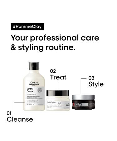 L'Oreal Professionnel Mens Styling Clay | Strong Hold & Matte Finish | All Hair Types | 1.7 Fl. Oz - Buy Online on GoSupps.com
