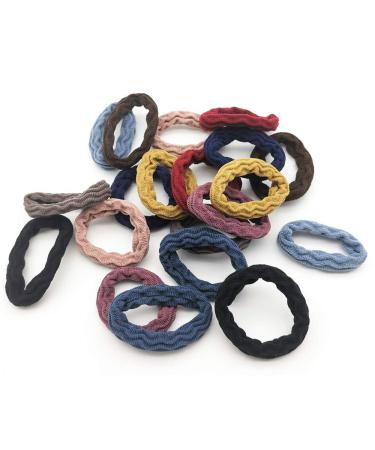 High Elastic Thick Hair Ties - 20 Pcs Ponytail Holders in Multiple Colors - Buy Online on GoSupps.com