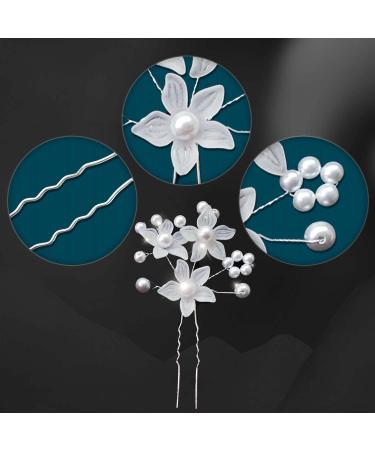 2 Pieces Wedding Hair Pins Elegant Bridal Hair Pins White Pearl Hair Pins Wedding Hair Accessories for Brides Bridesmaids Flower Girls Wedding and Ball (Two Styles) - Buy Online on GoSupps.com