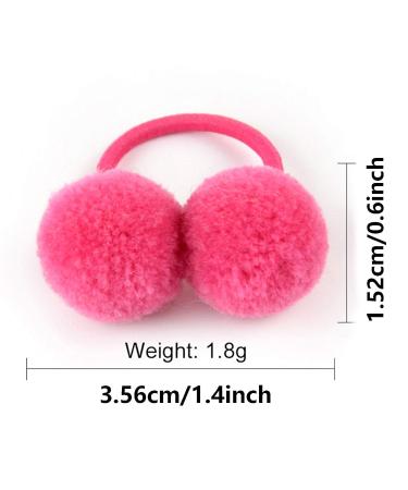 Buy Multi-Colored Elastic Hair Tie Balls | Soft Plush Hair Accessories for Babies Girls and Women - 14 Colors Available - Buy Online on GoSupps.com