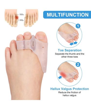 DOACT 3-Hole Bunion Corrector Protector with 5-Hole Big Toe Straighteners Gel Toe Separator Foot Splint Support for Hallux Valgus Overlapping Hammer Turf Bent Toe Day and - Buy Online on GoSupps.com