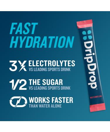 DripDrop Hydration - Electrolyte Powder Packets - Watermelon & Orange Bundle - 64 Count - Buy Online on GoSupps.com