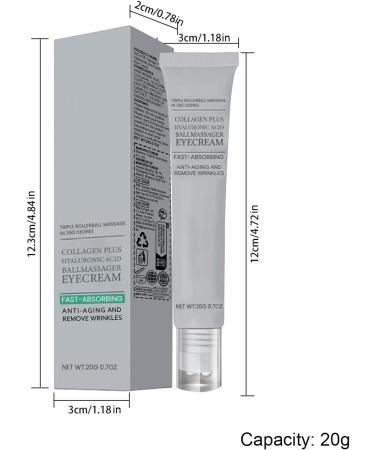  Generisch Eye Cream Roller 20g Concealer for Dark Dark Circles with 360 Spherical Massage Firming and Refreshing Signs of Fatigue and Swelling for Facial Care - Buy Online on GoSupps.com