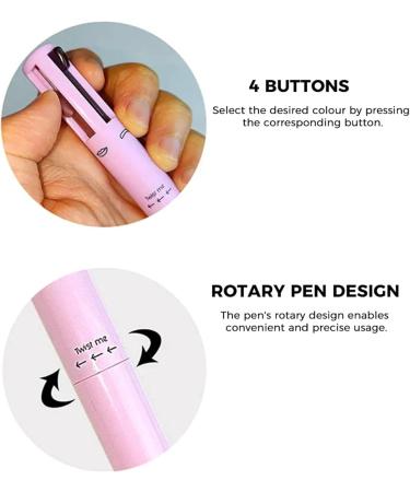 4-In-1-Make-Up-Stift Four-Color High-Gloss Lip Liner Eyeliner And Eyebrow Pencil Multi-Functional Makeup Pen Portable Makeup Pen Girls Makeup Gift (2 pcs) - Buy Online on GoSupps.com