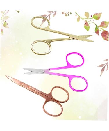 Ipetboom 3pcs Facial Hair Scissors Set - Stainless Steel Eyelash Beard & Nose Hair Trimmers for Beauty Care - Buy Online on GoSupps.com