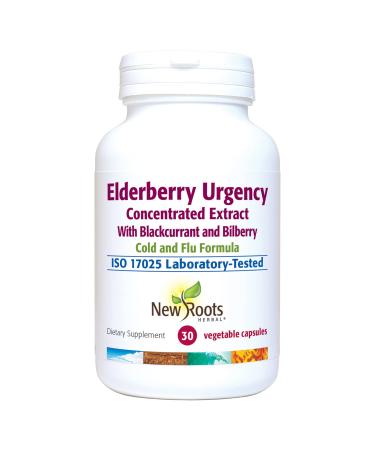 New Roots | Elderberry Supplement | Powerful 3-in-1 Formula with Elderberry Blackcurrant and Bilberry - Triple Berries in one Capsule for Immune Support ((30 Veg Caps)