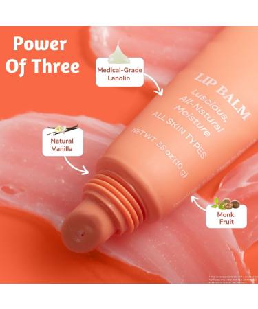 Medical-Grade Lanolin Lip Balm with Natural Vanilla & Monk Fruit - Hydrating & Soothing for All Skin Types - International Shipping Available - Buy Online on GoSupps.com