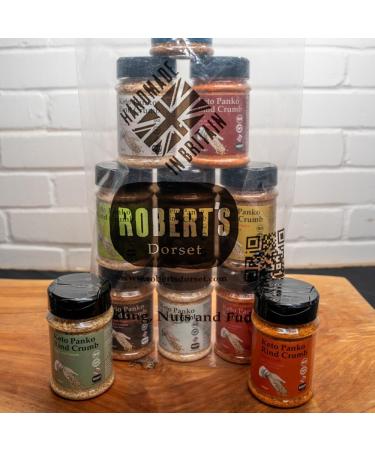 Robert's Dorset Cooks Panko treasures- Keto Panko Rind Crumbs X 11 Pots - Keto Gluten & Allergen Free Low Carb High Protein - Handmade in Britain - Buy Online on GoSupps.com