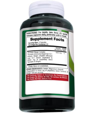 FITO MEDIC'S Lab | Turmeric and Ginger Supplement | 6000 mg | 180 Caps | Ultra high Absorption s. 180 Count (Pack of 1) - Buy Online on GoSupps.com