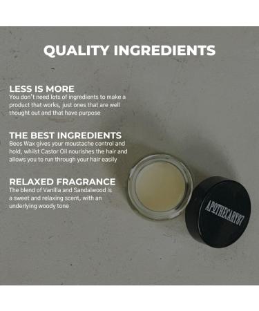 Apothecary 87 Moustache Wax | Premium Natural Formulation with Plant Extracts | Medium Hold & Weight | 15ml - Buy Online on GoSupps.com