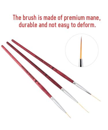 Professional Nail Brush Set - Art Drawing Pen & Manicure Tools for Natural Acrylic & Gel Nails - Ideal for Nail Art - Buy Online on GoSupps.com